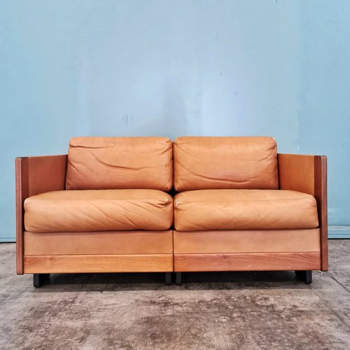 Leather Model 920 2-Seater Sofa by Tobia & Afra Scarpa for Cassina