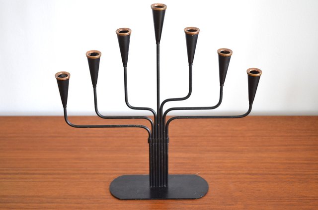 Swedish Candleholder by Gunnar Ander for Ystad-Metall, 1960s for