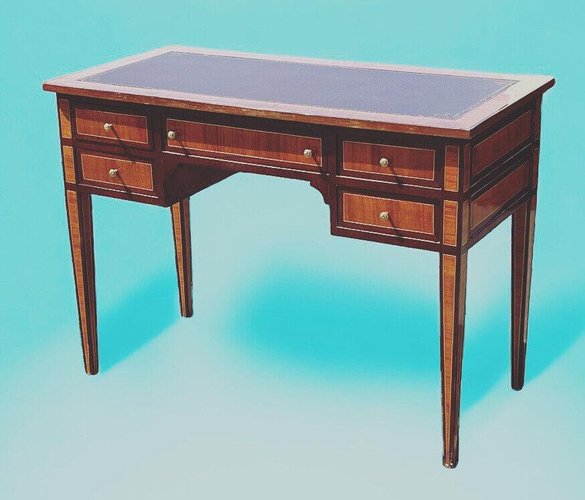 Kingswood Veneer Desk with Red Top for sale at Pamono