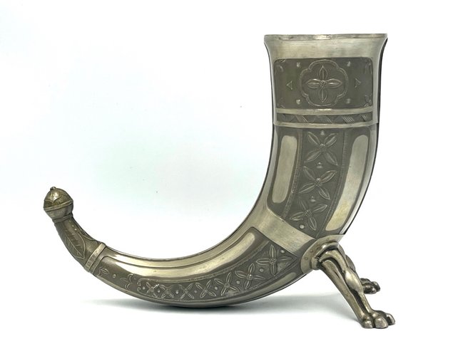 Norwegian Drinking Viking Horn by Aksel Holmsen, 1920s for sale at Pamono