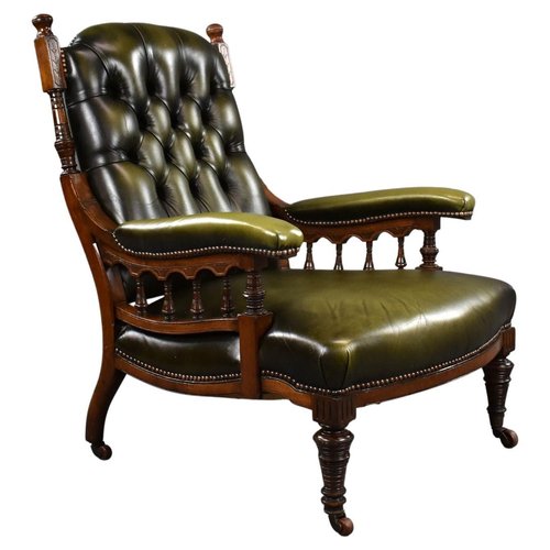 Victorian leather armchair hotsell