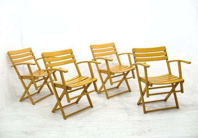 Vintage Garten Klappstühle, 1970er, 4er Set bei Pamono kaufen