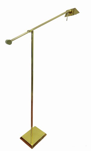 Brass Counter Balance Floor Reading Lamp from Hilleband 1970s for