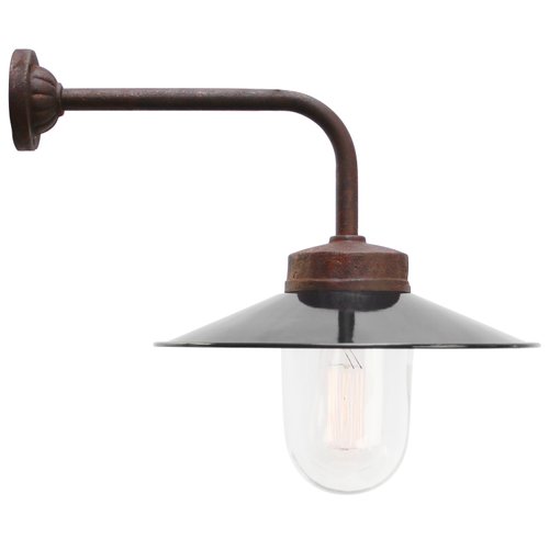 HJXDtech Retro Wandleuchte - Klarglas Kugel Antik Messing