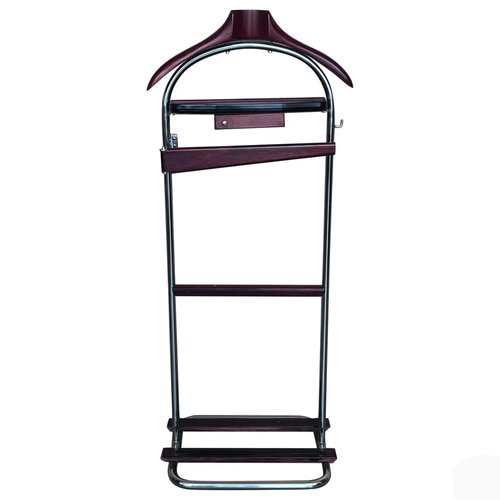 Ico Parisi Style Suit Rack in Beechwood and Brass, 1950 for sale at Pamono