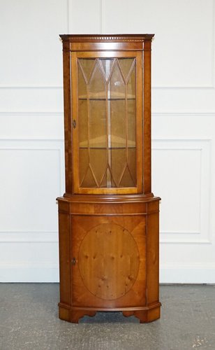 Wood corner hutch cabinet deals