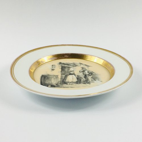 Antique Decorative Plate Hand Painted Porcelain from KPM Berlin