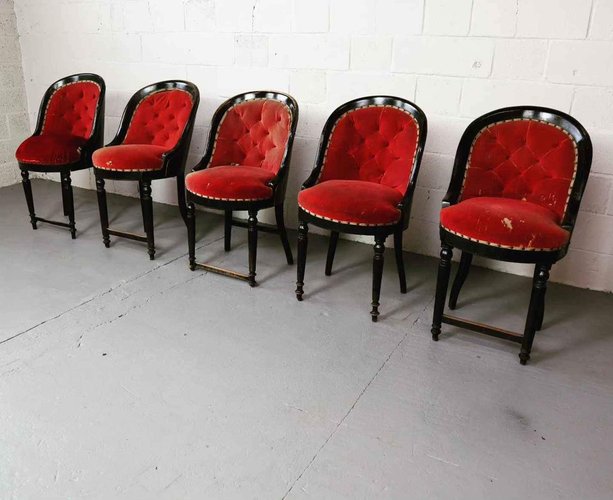 Vintage Theater Chairs, Set of 5 for sale at Pamono