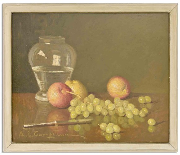 Ernesto Alcide Campestrini, Still Life, Oil on Panel, Mid-20th Century ...