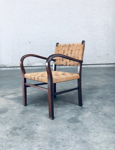 Bauhaus Style Rope Armchair by Axel Larsson, 1930s for sale at Pamono
