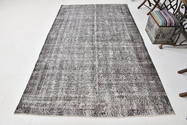 Vintage Grey Rye Rug for sale at Pamono