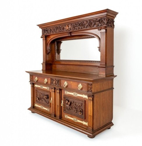 Arts and Crafts Cabinet Server in Oak, 1890s for sale at Pamono