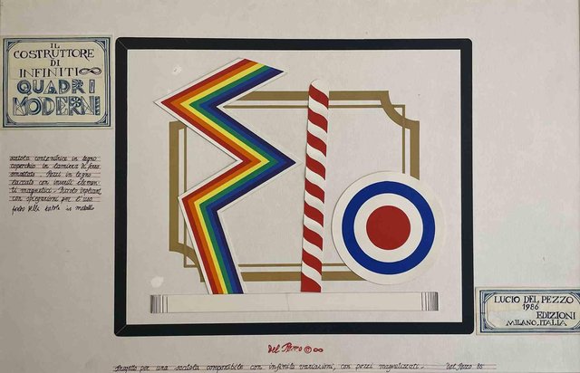 Lucio Del Pezzo, Project, Collage and Acrylic, 1985 for sale at Pamono
