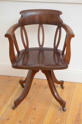 Wooden revolving office chair deals