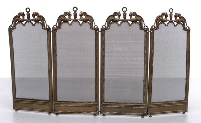 Parafiamma Per Camino Christopher Knight Home Kingsport - Schermo Protettivo In Ferro Battuto Con Finitura Argento Su Nero - Largo 190 Cm