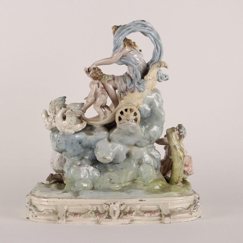 Leda and the Swan Sculpture in Capodimonte Ceramic for sale at Pamono