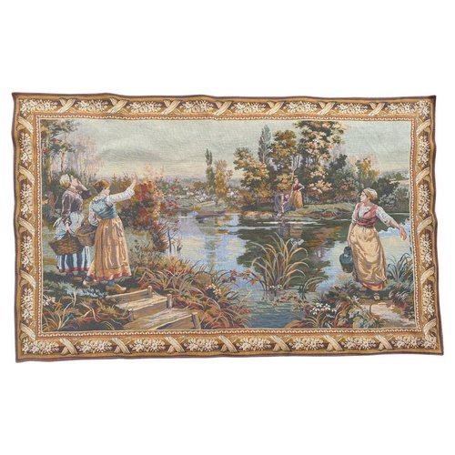 Tapisserie Vintage Ambiance De France – Noël Lapins écureuils – 55 Pouces