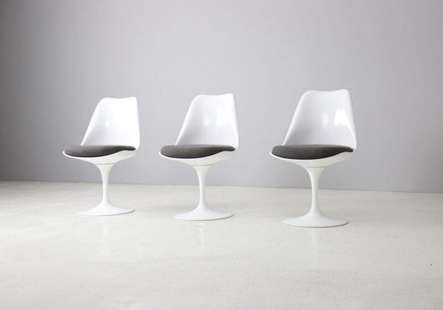 White tulip swivel chair sale