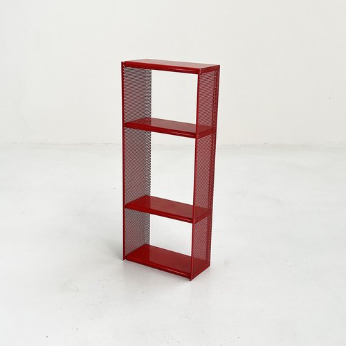 Red Wall Shelf in Perforated Metal, 1970s for sale at Pamono