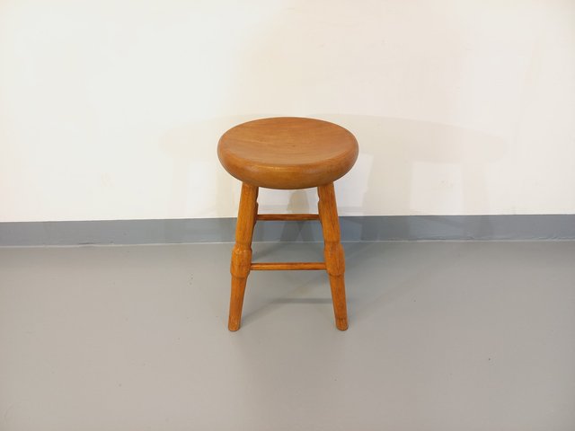 【500円引きクーポン】 Vintage Stool in Oak in the style of Charlotte Perriand スツール