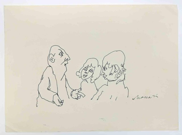Œuvre D'art Originale : Incisione Linoleografia De Mino MACCARI (1970-5) - Signée - Bon état