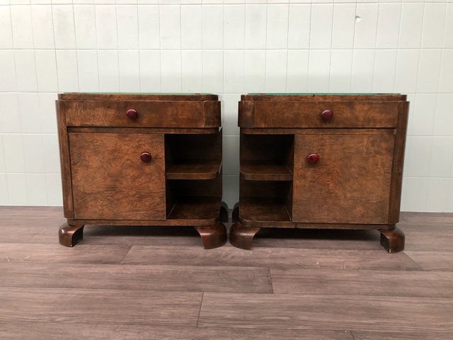 Vintage Bedside Tables, 1930s, Set of 2 for sale at Pamono