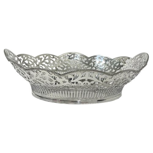 20th Century Dutch Silver Bread Basket by Van Kempen & Begeer for