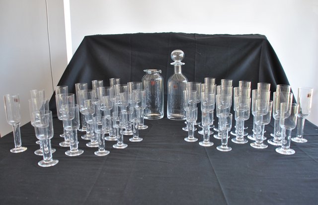 Italian Asymmetrical Murano Glass Glasses by Carlo Moretti