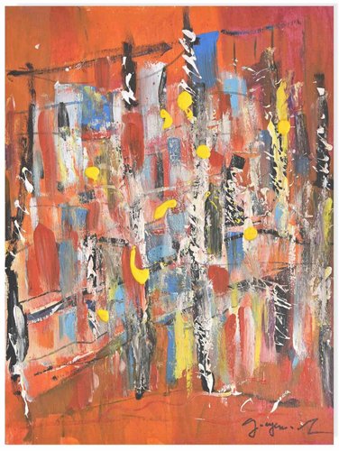 Martine Goeyens, Abstraction No.9, Acrilico su pannello, 2023 in vendita su  Pamono