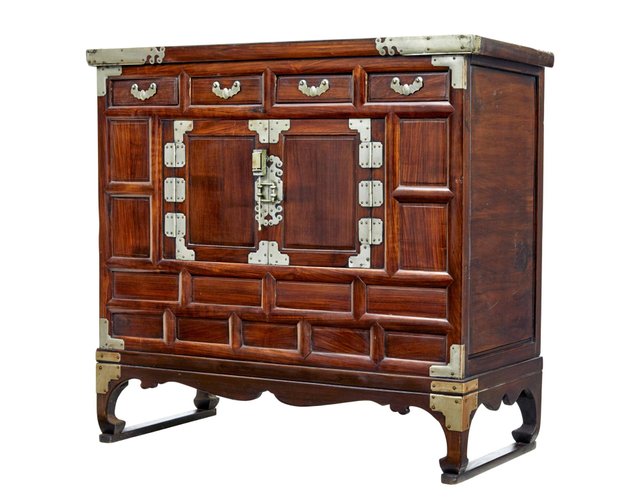 Antique Decorative Korean Cabinet, 1890s for sale at Pamono