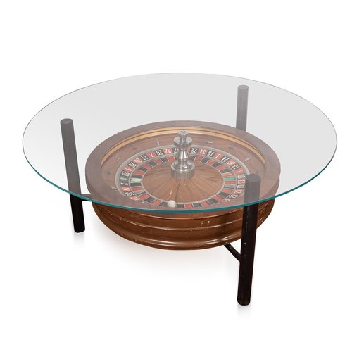 Novelty Coffee Table with Roulette Wheel, 1960s for sale at Pamono