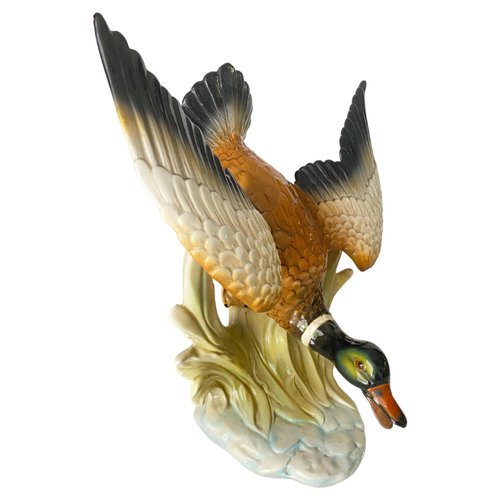 Lot De 2 Figurines D'Oiseaux Assis En Céramique - Ailes Vertes Style Naturel Pour Décoration Maison, Bureau Et Jardin