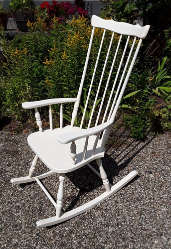 Antique white rocking chair sale