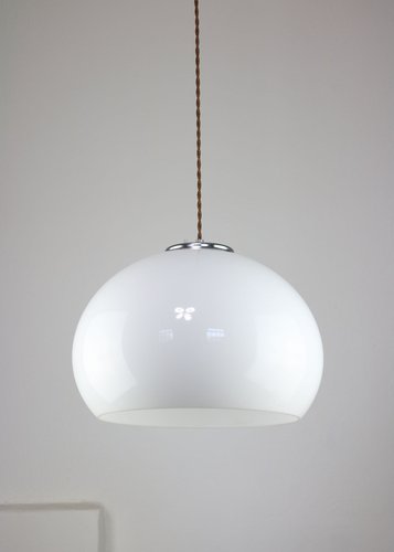 White Jolly Pendant Lamp by Luigi Massoni for Guzzini, 1970s White Jolly Pendant Lamp by Luigi Massoni for Guzzini, 1970s