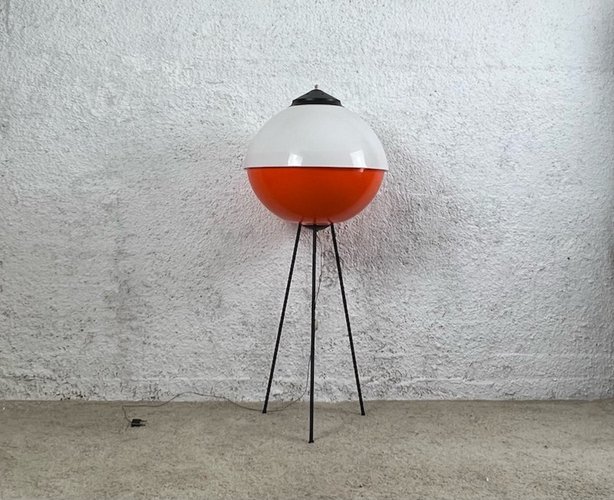 Lampe UFO orange. - Antiquités Maison Walesa