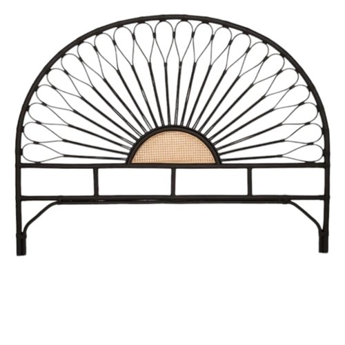 Black rattan 2024 headboard king
