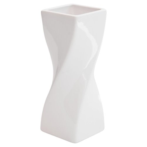 47th & Main Keramik-Übertopf Mit Fuß – Weiß Glasiert, Strukturiert, 14x12,7x14cm Für Sukkulenten & Deko