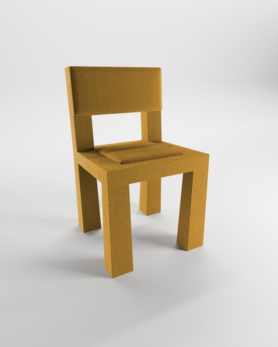 Modern Raw Chair in Mustard Bouclé from Collector for sale at Pamono