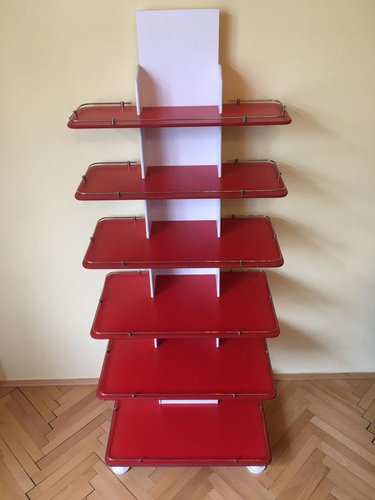 Vintage Red Wall Unit, 1970s for sale at Pamono