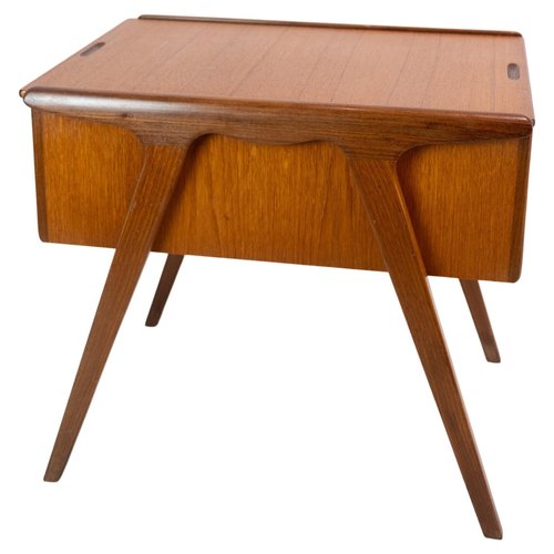 Danish Sewing Table in Teak Wood, 1960s for sale at Pamono