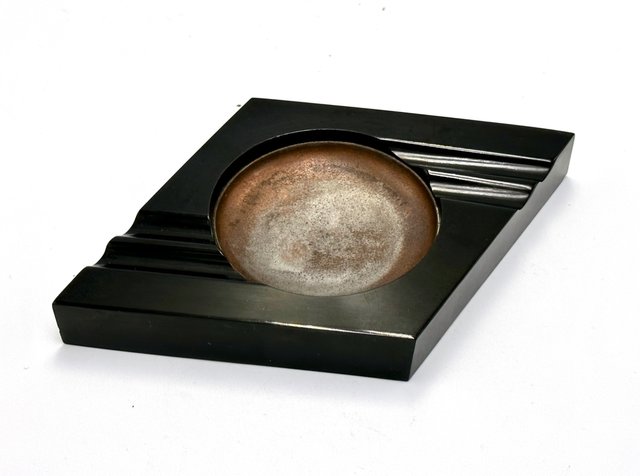 Cendrier Vintage Art Déco Années 30 - Oiseau Chrome Et Bakélite, Chase USA