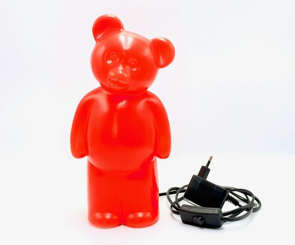 Lumibär ドイツ製熊ランプ赤 cl06-1-lumibear-teddy-bear-
