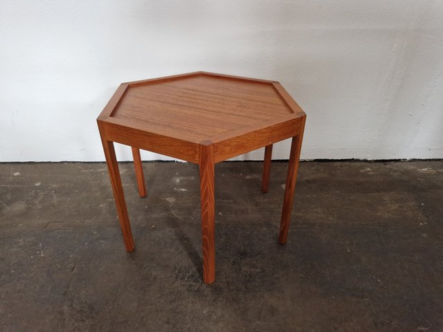 Hexagonal Occasional Table in Teak by Hans Andersen, Denmark
