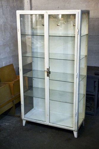 Vintage metal clearance display cabinet