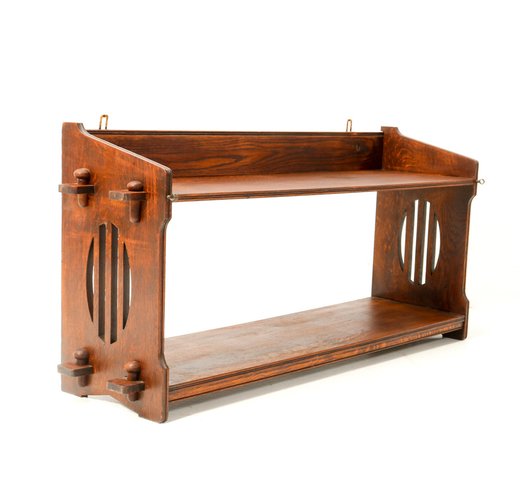 Arts & Crafts Art Nouveau Oak Magazine Rack by Aug. Zeiss & Cie