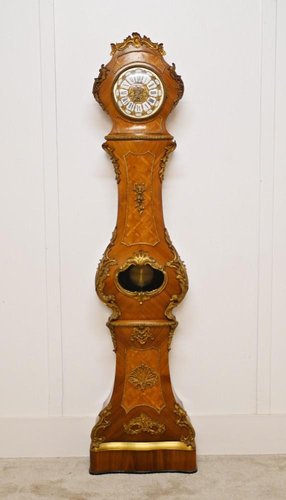 French Grandfather Clock with Kingwood Inlay, 1930s for sale