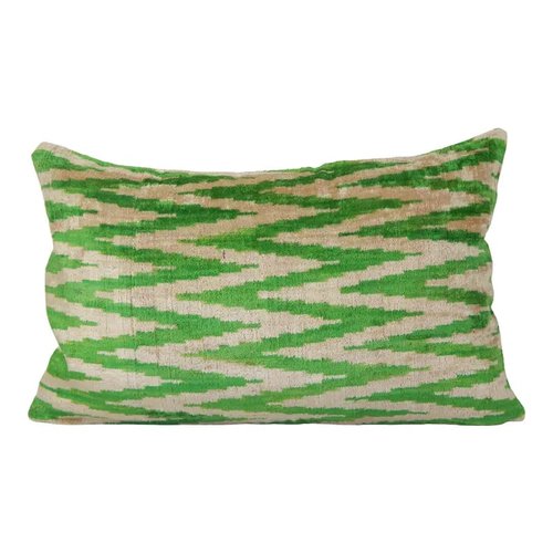 Green ikat pillow hotsell