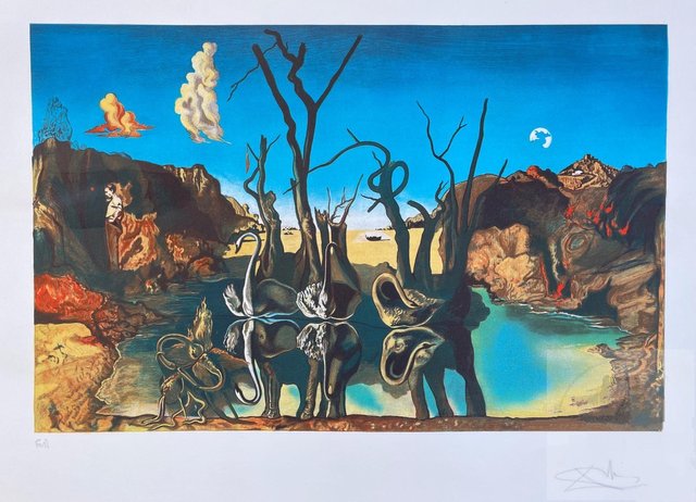 Salvador Dali Art Print Les Elephants - Posters buy now in the shop Close  Up GmbH