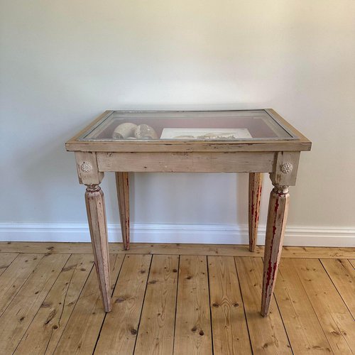 Vintage Glass Display Table for sale at Pamono