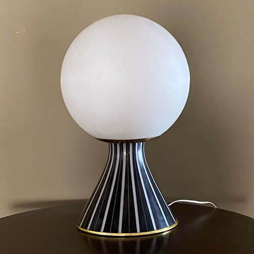 Tischlampe Schwarz Weiss Gestreift